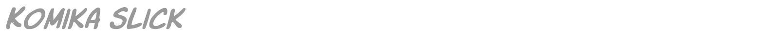 Komika Slick font preview